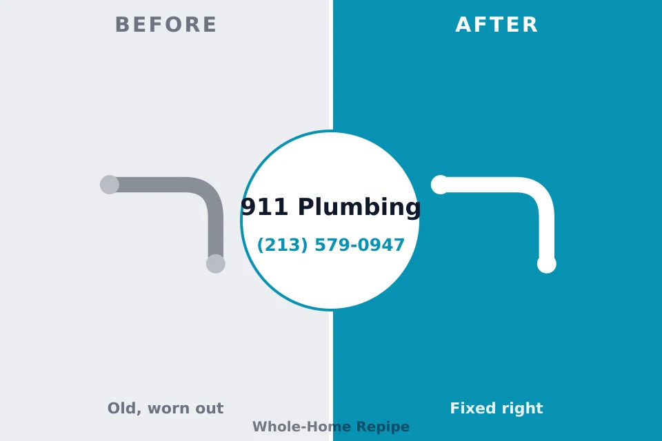 Before and after: plumbing company Ellenville, NY